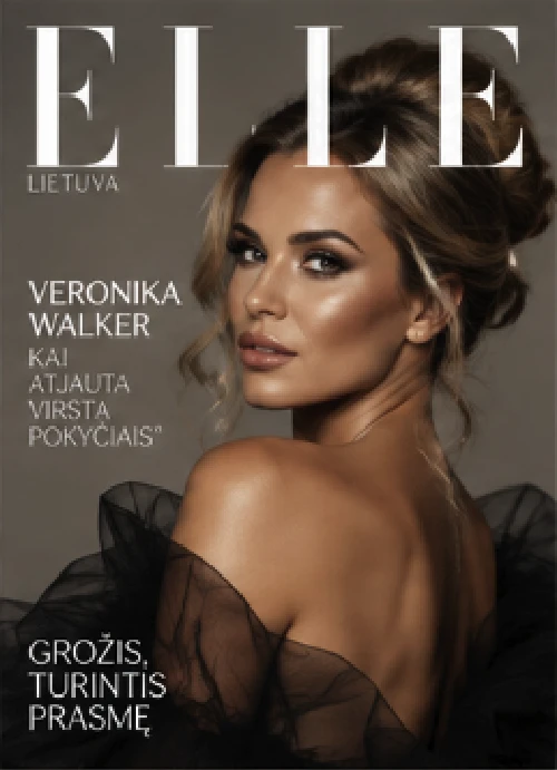 ELLE Lietuva magazine cover featuring Veronika Walker